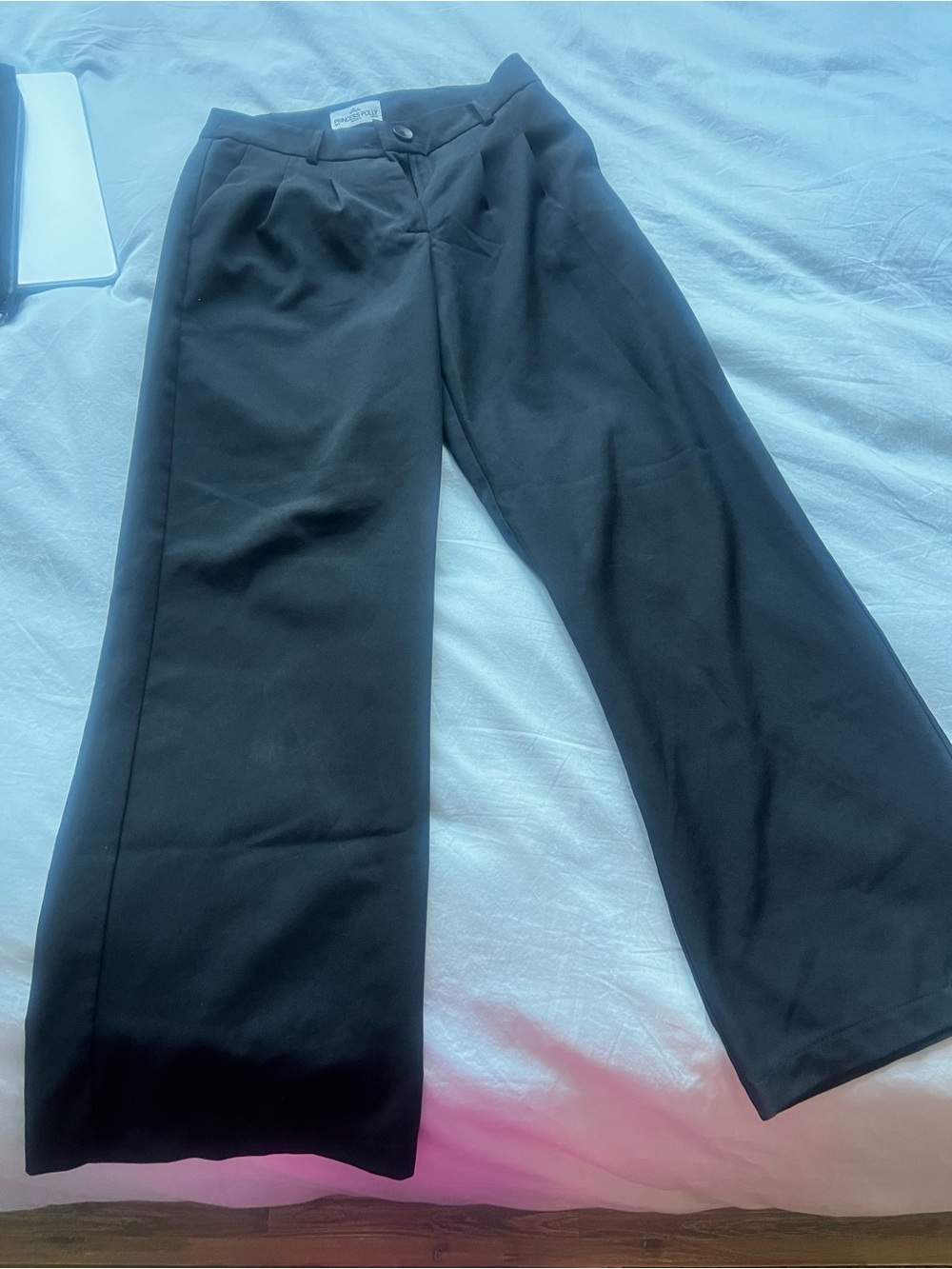 PrettyLittleThing Black Straight-Leg Pants